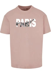 Merchcode Paris Eiffel Tower Heavy Oversize Tee Rosa/Braun