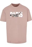 Merchcode Paris Eiffel Tower Heavy Oversize Tee Rosa/Braun