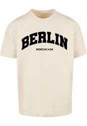 Merchcode T-Shirt Berlin Wording - Heavy Oversize Tee Beige/Khaki