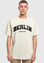 Merchcode T-Shirt Berlin Wording - Heavy Oversize Tee Beige/Khaki