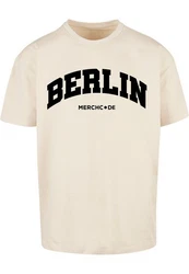 Merchcode T-Shirt Berlin Wording - Heavy Oversize Tee Beige/Khaki