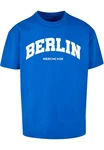 Merchcode T-Shirt Berlin Wording - Heavy Oversize Tee Blau/Pastell