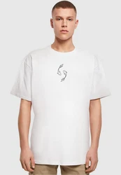 Merchcode T-Shirt Herren Spring Yin & Jang Fish Heavy Oversized Tee Weiß/Silber