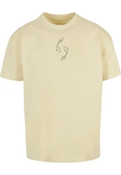 Merchcode T-Shirt Herren Spring Yin & Jang Fish Heavy Oversized Tee Khaki/Weiß/Gelb/Beige/Braun/Gold