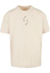 Merchcode T-Shirt Herren Spring Yin & Jang Fish Heavy Oversized Tee Weiß/Khaki/Braun/Beige/Gelb
