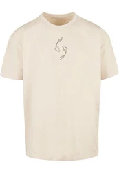 Merchcode T-Shirt Herren Spring Yin & Jang Fish Heavy Oversized Tee Weiß/Khaki/Braun/Beige/Gelb