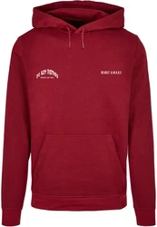 Merchcode Kapuzensweatshirt Merchcode Herren Barely Awake Basic Hoody (1) Rot/Dunkelrot/Bordeaux