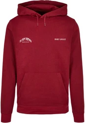 Merchcode Kapuzensweatshirt Merchcode Herren Barely Awake Basic Hoody (1) Rot/Dunkelrot/Bordeaux