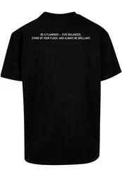 Merchcode T-Shirt Herren Flamingo Heavy Oversize Tee Rosa/Schwarz