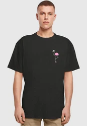 Merchcode T-Shirt Herren Flamingo Heavy Oversize Tee Rosa/Schwarz