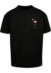 Merchcode T-Shirt Herren Flamingo Heavy Oversize Tee Rosa/Schwarz