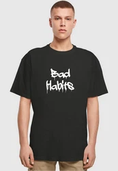 Merchcode T-Shirt Bad Habits Heavy Oversize Tee Schwarz