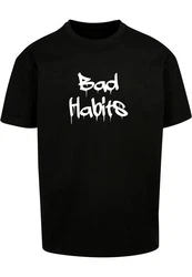 Merchcode T-Shirt Bad Habits Heavy Oversize Tee Schwarz