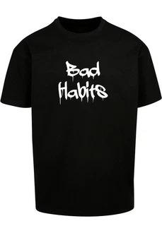 Merchcode T-Shirt Bad Habits Heavy Oversize Tee Schwarz