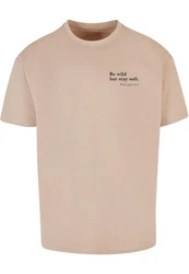 Merchcode T-Shirt Happines Heavy Oversize Tee Beige/Braun/Khaki