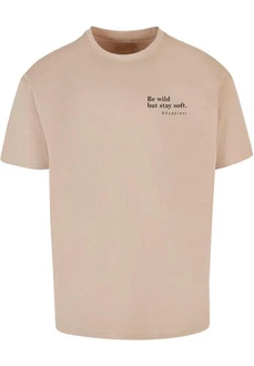 Merchcode T-Shirt Happines Heavy Oversize Tee Beige/Braun/Khaki