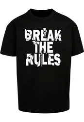 Merchcode Herren Break The Rules 2 Heavy Oversize Tee Schwarz/Gold/Braun/Rosa