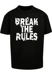 Merchcode Herren Break The Rules 2 Heavy Oversize Tee Schwarz/Gold/Braun/Rosa