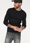Bruno Banani Rundhalspullover Rippoptik 