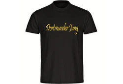 multifanshop T-Shirt Herren Dortmund - Dortmunder Jung Khaki/Beige/Dunkelbraun/Braun/Gelb