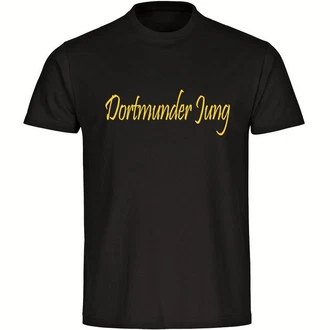 multifanshop T-Shirt Herren Dortmund - Dortmunder Jung Khaki/Beige/Dunkelbraun/Braun/Gelb