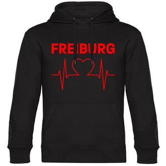 multifanshop Kapuzensweatshirt Freiburg Herzschlag Hoodie Rot/Schwarz/Dunkelrot multifanshop Kapuzensweatshirt Freiburg Herzschlag Hoodie Rot/Schwarz/Dunkelrot