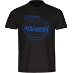 multifanshop T-Shirt Herren Paderborn - Meine Fankurve Blau/Schwarz/Gelb/Dunkelblau/Hellblau/Bordeaux/Rosa