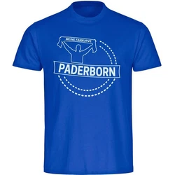 multifanshop T-Shirt Herren Paderborn - Meine Fankurve Hellblau/Blau
