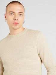 Only & Sons Pullover ONSTapa Khaki/Beige/Weiß/Gold