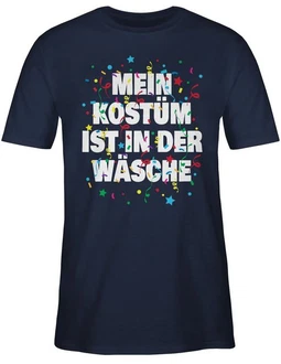 Shirtracer T-Shirt Mein Kostüm ist in der Wäsche Konfetti Karneval & Fasching Silber/Dunkelgrau/Dunkelblau/Mischfarben/Beige/Creme Shirtracer T-Shirt Mein Kostüm ist in der Wäsche Konfetti Karneval & Fasching Silber/Dunkelgrau/Dunkelblau/Mischfarben/Beige/Creme