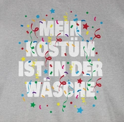 Shirtracer Rundhalsshirt Mein Kostüm ist in der Wäsche Konfetti Karneval & Fasching 
