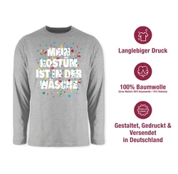 Shirtracer Rundhalsshirt Mein Kostüm ist in der Wäsche Konfetti Karneval & Fasching 