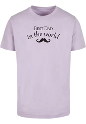 Merchcode T-Shirt Herren Fathers Day - Best Dad in the World (2) Lila/Fliederfarben