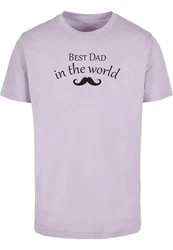 Merchcode T-Shirt Herren Fathers Day - Best Dad in the World (2) Lila/Fliederfarben
