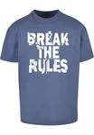 Merchcode Herren Break The Rules 2 Heavy Oversize Tee Grau/Dunkelblau/Blau