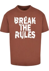 Merchcode Herren Break The Rules 2 Heavy Oversize Tee Rot/Braun/Orange