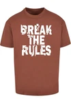 Merchcode Herren Break The Rules 2 Heavy Oversize Tee Rot/Braun/Orange