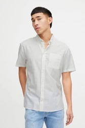 Blend Kurzarmhemd BHShirt Weiß/Creme/Khaki