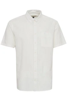 Blend Kurzarmhemd BHShirt Weiß/Creme/Khaki