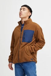 Blend Fleecejacke BLEND BHSweatshirt Braun/Blau/Rot