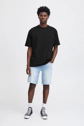 Blend T-Shirt BLEND BHTee Schwarz/Hellblau