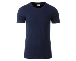 James & Nicholson T-Shirt Basic Organic Dunkelblau
