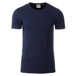 James & Nicholson T-Shirt Basic Organic Dunkelblau