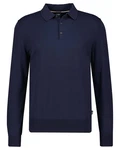 BOSS Strickpullover GEMELLO-P ORANGE Dunkelblau/Blau