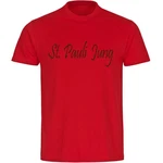multifanshop T-Shirt Herren St. Pauli Jung Rot/Dunkelrot