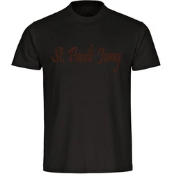 multifanshop T-Shirt Herren St. Pauli Jung Schwarz/Lila/Rot/Dunkelrot