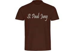 multifanshop T-Shirt Herren St. Pauli Jung Braun/Dunkelbraun/Dunkelrot