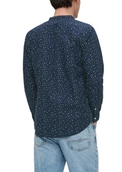 QS Langarmhemd Dunkelblau/Blau/Hellblau