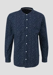 QS Langarmhemd Dunkelblau/Blau/Hellblau