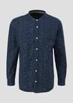 QS Langarmhemd Dunkelblau/Blau/Hellblau